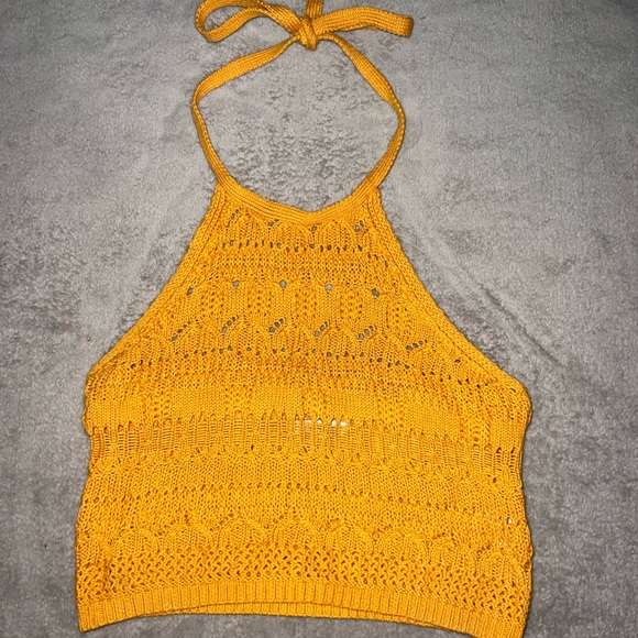 Gold Halter/Crop Top - Picture 1 of 5